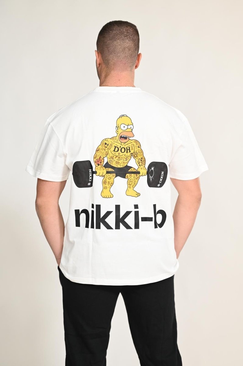 Graphic T-Shirt Bianca uomo - Nikki B fit