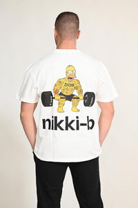 Graphic T-Shirt Bianca uomo - Nikki B fit